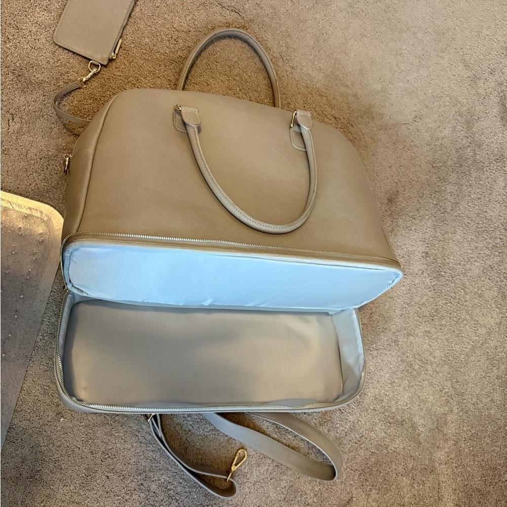 Stackers  weekender tote bag  in taupe - Picture 3 of 9